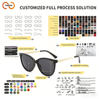 TWOOO T1687 Nouvelles Lunettes de Soleil Rétro Modernes Oeil de Chat en Métal Haut de Gamme avec Branches à Vis UV400 Vente en Gros Logo Personnalisé