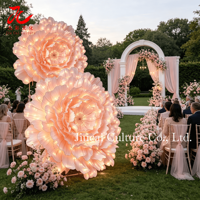 Anpassbare Riesige Chinesische LED-Pfingstrosen-Blumenlaterne Wasserdicht für Hochzeitsdekoration im Freien & Zubehör