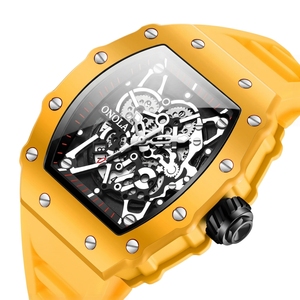 ONOLA Orologi di Alta Qualità a Forma di Botte di Vino con Cinturino in Silicone al Quarzo Giallo e <span class=keywords><strong>Blu</strong></span>, Impermeabili, per Uomo e <span class=keywords><strong>Donna</strong></span>, Vendita all'Ingrosso - Product Image 5