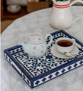 Plateaux de rangement en gros, plateau de service personnalisé pour table à café ou à thé, plateau en résine pour la maison, plateau à collation pour bonbons, fruits secs - Product Image 1