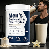 Poudre de remplacement de repas quotidienne à la vanille, enrichie en enzymes digestives, fibres, probiotiques et électrolytes, marque privée