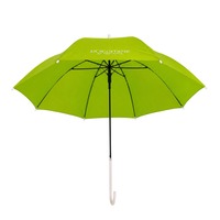 Parapluie Droit Publicitaire de Luxe pour Salon Professionnel, Léger, Ouverture Automatique, Revêtement PU, Poignée à Crochet en J