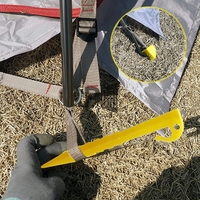 Piquets de crochet de tente en plastique OEM accessoires de tentes de camping chevilles de sol de sable de plage clous de soutien au sol vis de cheville abri d'ancrage