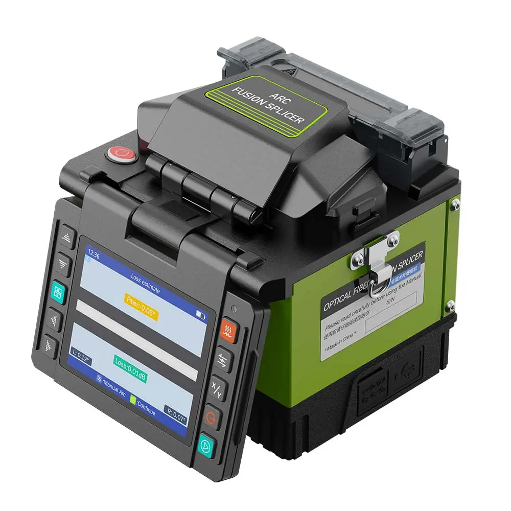 EX39 8s Fast Splicing FTTH Fiber Fusion Splicer 6 Motors 3.5 Inch Screen Similar with DVP-470 Handheld Fiber Splicing Machine