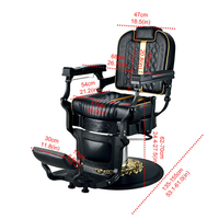 Jincheng Chaises de salon de coiffure personnalisées durables en noir et or Vente en gros de chaises de salon de coiffure rétro de luxe Prix de gros