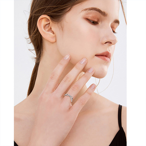 S925 Silver Simple Adjustable Rings Infinity Zircon Rings - Product Image 2