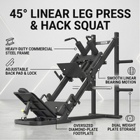 Nouveau Design Power Rack 45 Degrés Jambe Presse En Acier Fonctionnel Fitness Gym Équipement pour Musculation Huck Squat Machine