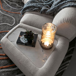 Sofá Seccional Curvo de Terciopelo Bouclé Italiano, Muebles de Lujo para el Hogar, Sofás Redondos Modernos para el Hogar de Lujo - Product Image 5