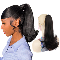 Clip à griffes Extension de queue de cheval 18 "Clip en extensions de cheveux de queue de cheval synthétiques ondulés longues queues de cheval pour les extensions de femmes
