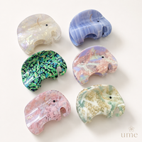 Accessoires pour cheveux personnalisés pour femmes, inspirés de la nature, motif éléphant en acétate de cellulose, pince à cheveux épaisse pour usage quotidien, fabricant