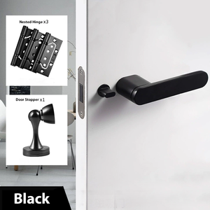 इतालवी चिक स्लीक आधुनिक न्यूनतम इनडोर दरवाजा लॉक स्लीक चुंबकीय बेडरूम हैंडल - Product Image 4