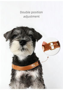 Tren populer sedang tugas berat kulit Vegan kustom kerah peliharaan bertatahkan dada Harness anjing kulit - Product Image 3