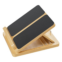 Planche d'étirement inclinée multi-positions en bois de chêne, équipement de fitness, étireur de mollets et de tendons d'Achille, modèle pour étirements debout