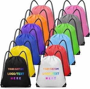 Promotional Custom <b>Drawstring</b> Bags Wholesale Colorful Portable Storage <b>Backpacks</b> with Logo Printing - Product Image 2