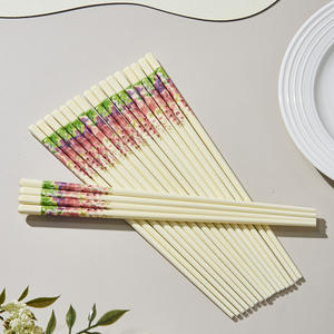 Juego de palillos de cerámica con diseño floral, 5 pares, antideslizantes, resistentes a altas temperaturas, para uso doméstico, con textura - Product Image 3