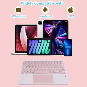 Clavier mini portable rechargeable avec pavé tactile Bluetooth, logo personnalisé, clavier Bluetooth <span class=keywords><strong>pas</strong></span> <span class=keywords><strong>cher</strong></span> avec prise en charge multi-gestes - Product Image 4