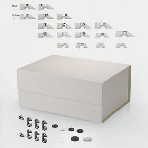 Boîtes cadeaux magnétiques noires vides A5 peu profondes pour l'emballage de vente au détail en carton avec gaufrage, estampage et impression à disparition en stock - Product Image 3