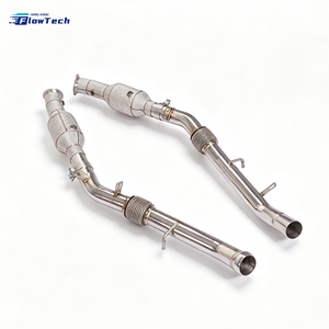 Tubo de Escape de Alto Flujo para Mercedes Benz GLE400 W166 M276 3.0L V6 Biturbo, Acero Inoxidable 304, Ajuste Directo con Protector Térmico - Product Image 3