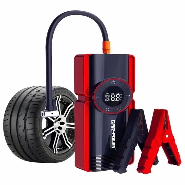 Portable 20000Mah Super Capacitor Jumper Battery Pack Car Booster Lithium Power Bank Jump Starter with air Compressor