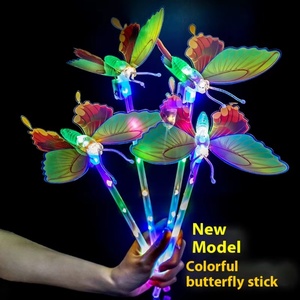 Bâton lumineux LED Papillon pour enfants, jouet lumineux coloré à main, cadeau magique, jouet papillon lumineux oscillant - Product Image 3