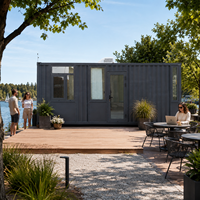 Bureau préfabriqué en conteneur, bureau modulaire portable pour chantier, conteneur en structure acier imperméable et ignifuge