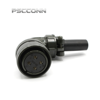 Konektor Kawat Tugas Berat Seri MS5015 MS3108B 22-22S, Konektor Sirkular Daya Berulir Industri 4 Pin Betina