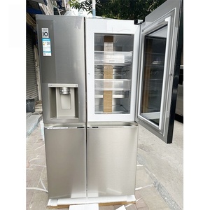 Réfrigérateur domestique 655L Premium à portes françaises, design spacieux, compresseur économe en énergie, acier inoxydable, encastrable, grande capacité - Product Image 4