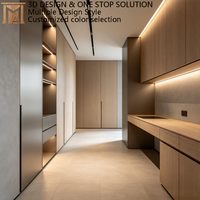 Système de rangement modulaire pour chambre à coucher en bois grainé moderne pour des solutions de rangement organisées à la maison