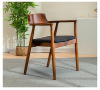 Chaises de salle à manger de style américain vintage pour les petites salles à manger à domicile, chaises de salle à manger en bois massif