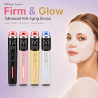 Nouvelles Tendances : Appareil de Soin Visage et Cou 6-en-1 Coréen, Masseur de Beauté Effet Verre, Recharge Sans Fil, Lifting Facial