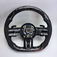 Setir Kemudi Serat Karbon Kustom untuk Mercedes W204 W205 W206 C180 C200 C300 C63 G63 E300 GLC300 GLE53 GLS