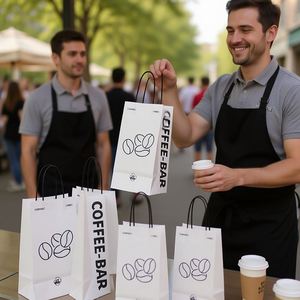 Decorative <b>Paper</b> Shopping Bags for Corporate Business Custom Logo Large Base Wine Bags with Twisted Handle Design - Product Image 5