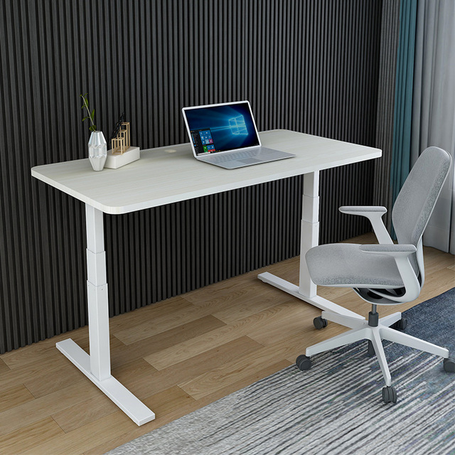 Latest Steel and wood construction height adjustable computer desk dual motor professional smart electric standing desk