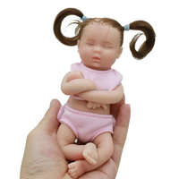 Mini Bebê Reborn Silicone Sólido Realista 15cm.