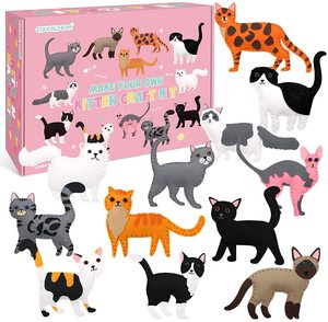 Hoàn Thành Thiết Lập <span class=keywords><strong>Diy</strong></span> Cảm Thấy Thú Nhồi Bông Kitty Cat Kitten Halloween Hoạt Động Nghệ Thuật Thủ Công Đặt May Kit Cho Đồ Chơi Trẻ Em - Product Image 1