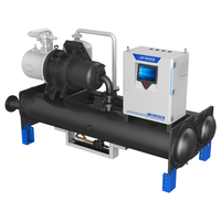 Refroidisseur à vis industriel Hanbell à eau, à carter tubulaire, moteur 120,3 kW, haute efficacité, certifié ISO9001 et CE
