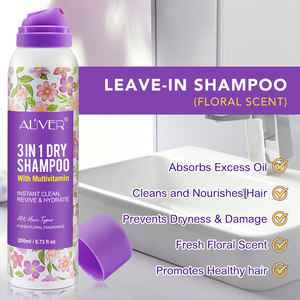 ALIVER OEM ODM Marque Privée 3 en 1 Shampooing Sec en Spray avec Multivitamines et Amidon de Riz Contrôle du Sébum Logo Personnalisé Vente Directe Usine - Product Image 1