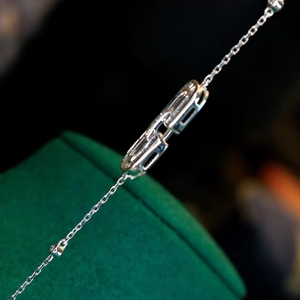 Pulsera de Cadena con Eslabones de Herradura Natural de 0.28 Quilates, Oro Blanco Real de 18K 750, Joyería Sencilla para Mujer de Xinfly - Product Image 5