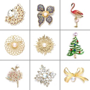 Bufanda de seda antideslizante a la moda Retro para mujer, broche de ramillete de perlas naturales de agua dulce para boda o compromiso chapado - Product Image 3