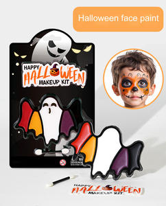 Crème de <span class=keywords><strong>maquillage</strong></span> corporel colorée pour enfants en 5 couleurs pour <span class=keywords><strong>Halloween</strong></span> SFX, crâne, clown, art théâtral avec bâton éponge - Product Image 2