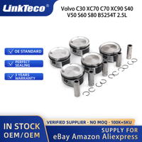 Linkteco 5 pièces Pistons Kit STD pour Volvo C30 XC70 C70 XC90 S40 V50 S60 S80 B5254T 2.5L T5 L5 2003-2013 31401697 31430138 9487328