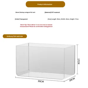 <span class=keywords><strong>Acquario</strong></span> <span class=keywords><strong>da</strong></span> Scrivania in PP Direttamente dalla Fabbrica, Vasca per Tartarughe e Pesci Rossi, Creativo Piccolo <span class=keywords><strong>Acquario</strong></span> Ecologico - Product Image 6