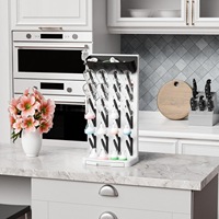 Support de séchage pour biberons 3 niveaux, 24 biberons, vertical, mural ou sur comptoir, sans BPA, avec paniers de rangement pour brosses - Vente chaude