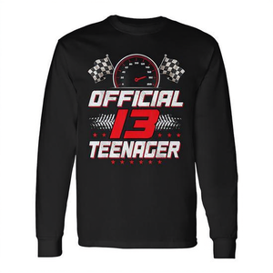 T-shirt officiel à manches longues pour adolescents, pour garçons, 13e anniversaire, Racing - Product Image 2
