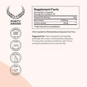 แคปซูลไมโอ-อินอซิทอลและดี-ไครโอ-อินอซิทอล วิตามินดี3 โฟเลต สมุนไพรเสริมอาหารสำหรับผู้ใหญ่ ช่วยปรับสมดุลฮอร์โมน บรรจุ 120 เม็ด ขายดีจากโรงงาน (OEM) - Product Image 3