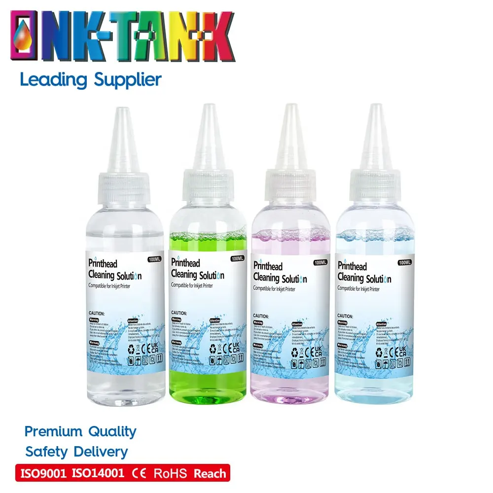 INK-TANK Solución de limpieza de cabezal de impresión Premium para impresora de inyección de tinta Líquido de limpieza de cabezal de impresora para impresora de sublimación