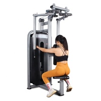 Machine commerciale à charge par poulie pour exercices dorsaux, pectoraux et fessiers assis (Pec Deck, Reverse Fly, Chest Fly) pour la musculation en salle de sport