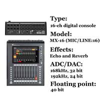 Mezclador de Audio MX-16 con Pantalla Táctil y Control Remoto por Software, Mezcladores de Audio Profesionales para Eventos Pequeños y Medianos, Equipo de Sonido