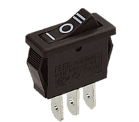 Sakelar Rocker ON-OFF 21X15MM ZV/YW1-208 / 3 dengan Tombol Hitam 4 Pin DPST IP41 10A 125V/250V untuk Penggunaan Industri