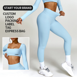 Set Yoga Donna Personalizzato OEM Abbigliamento Sportivo all'Ingrosso Completi da Palestra per Donna Set da Allenamento - Product Image 3